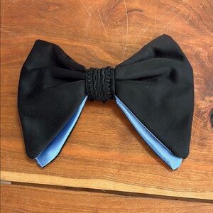 Vintage Royal Black and Blue Bow Tie
